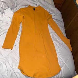 Yellow-Orange long sleeve dress